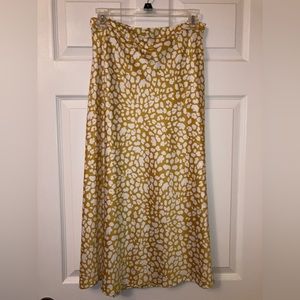 Golden leopard midi skirt